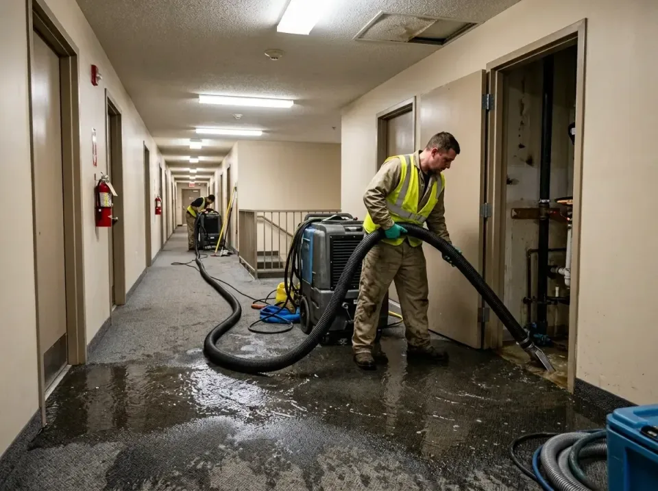 multi-unit-apartment-hallway-f-005 — frequently asked questions, Emergency Burst Pipe Water Extraction & Removal in Lindstro…